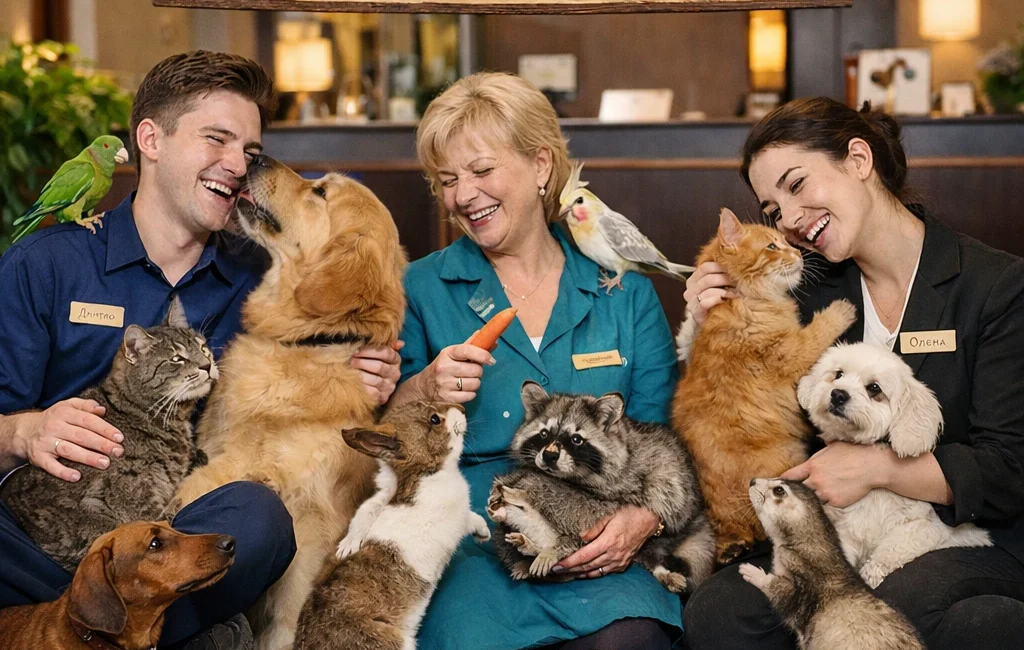 Як тварини обирають “улюблену людину” в готелі